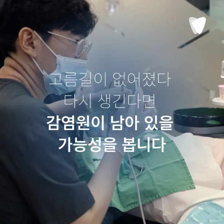 이미지 카드 · 뿌리 끝에 염증이 있는데 고름길이 반복되는 이유